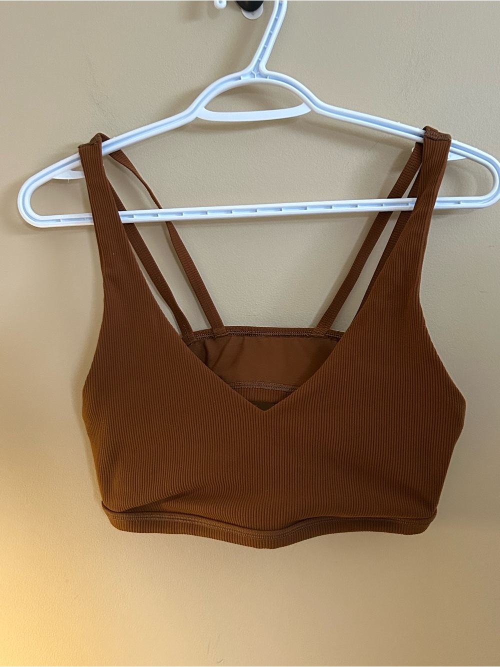 aerie OFFLINE Ribbed Bralette in Chestnut Brown